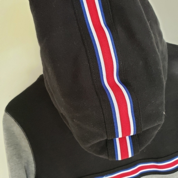Hollister Oversized Hoodie Sweatshirt Black Gray - Picture 6 of 10